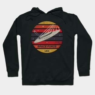 Space Force Retro Mothership Distressed Hoodie